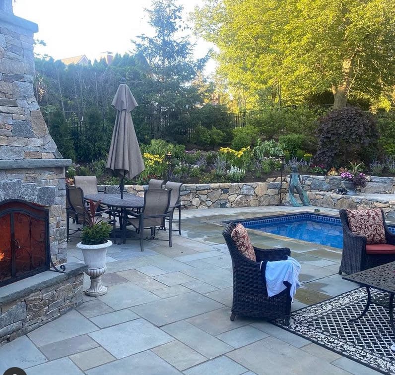Stone Patio & Fireplace