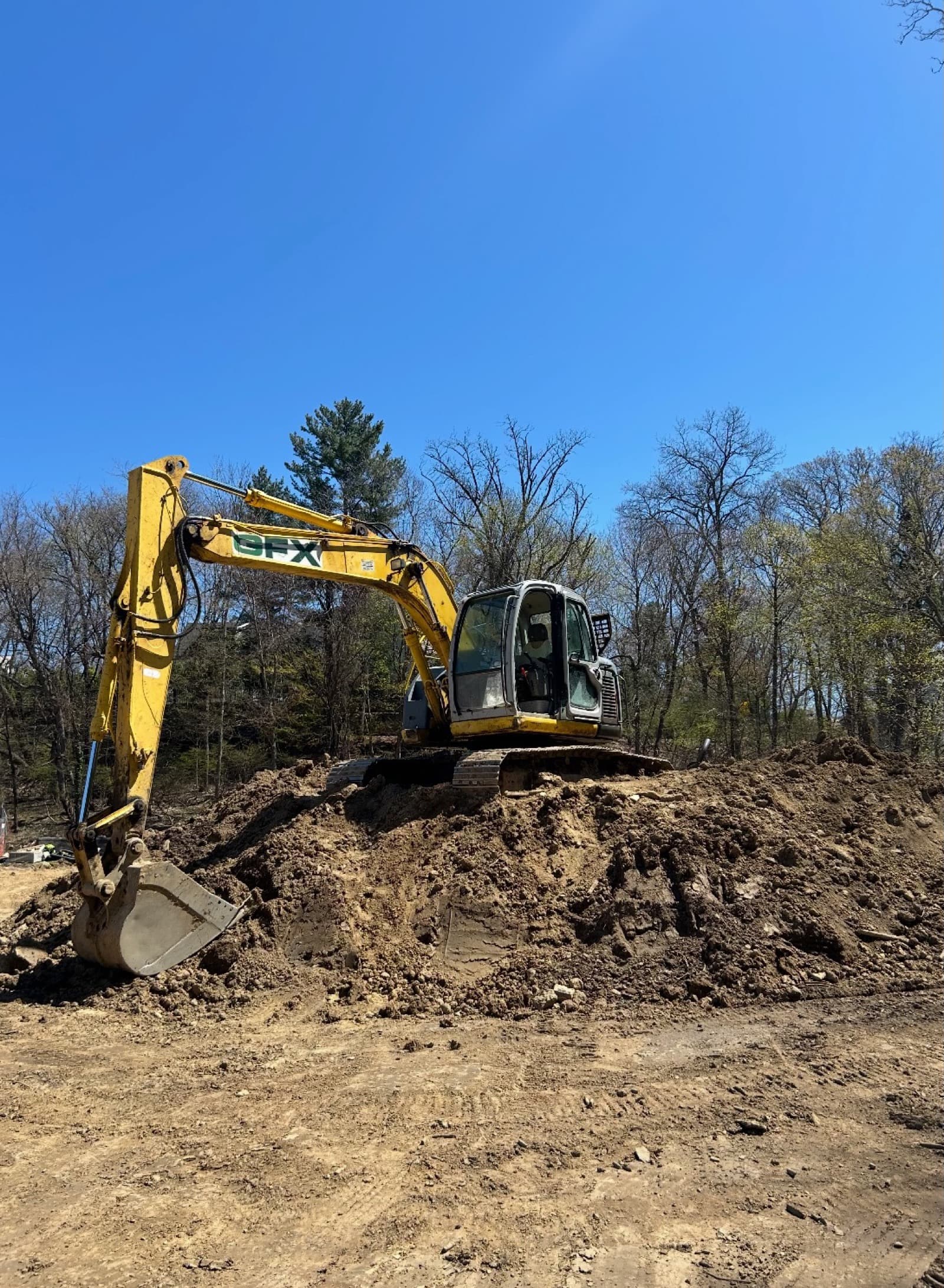 GFX excavator on site